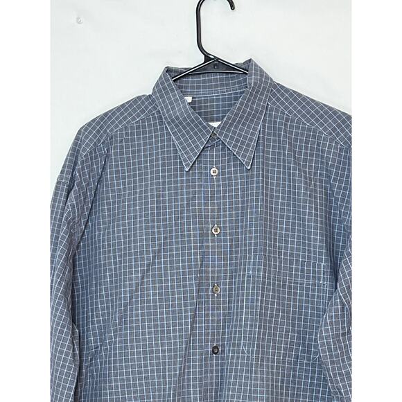 Ermenegildo Zegna Soft Men’s 42/16.5 Black Windowpane Shirt – Luxury Dress Shirt - Picture 7 of 7